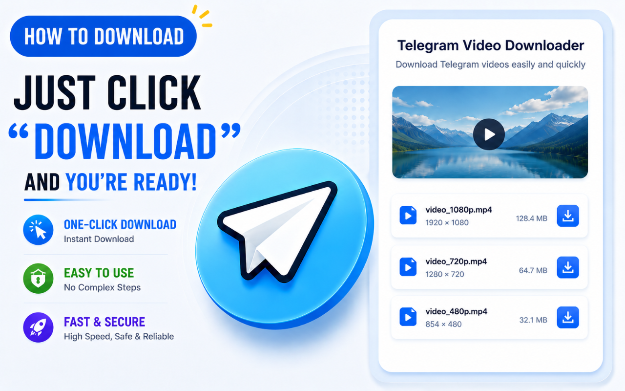 Oberfläche der Telegram Video Downloader Extension für Medien-Downloads in Telegram Web