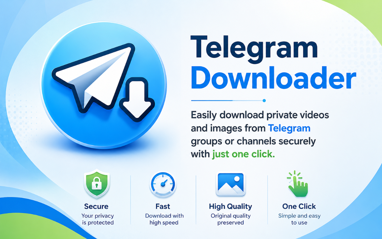 Oberfläche der Telegram Video Downloader Extension für Medien-Downloads in Telegram Web